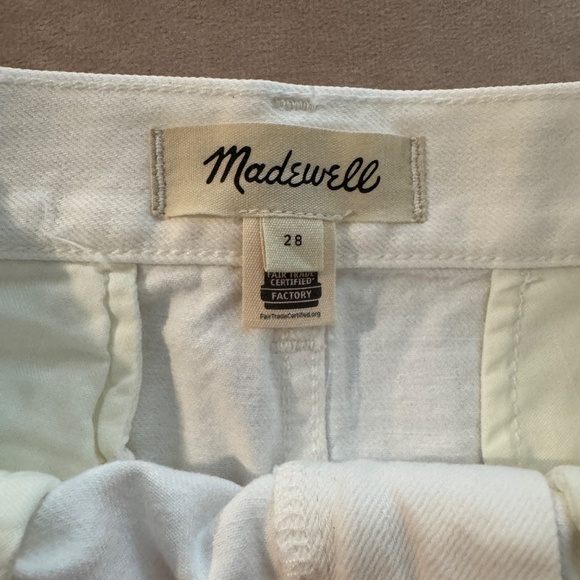 Madewell Denim Pleated Mini Skirt in Tile White • size 28 • NWT • NQ808 • white - Picture 7 of 13